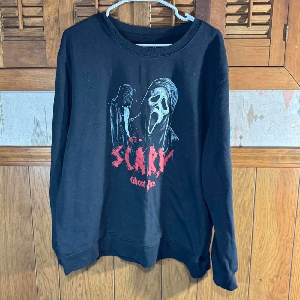 Scary Ghost Face crewneck sweatshirt Size XL